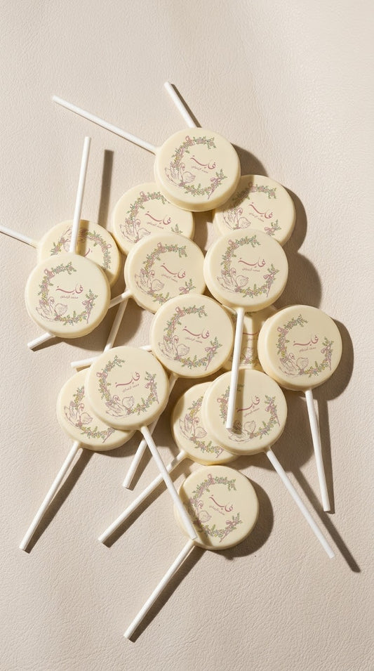 15 Chocolate lollipops with stand