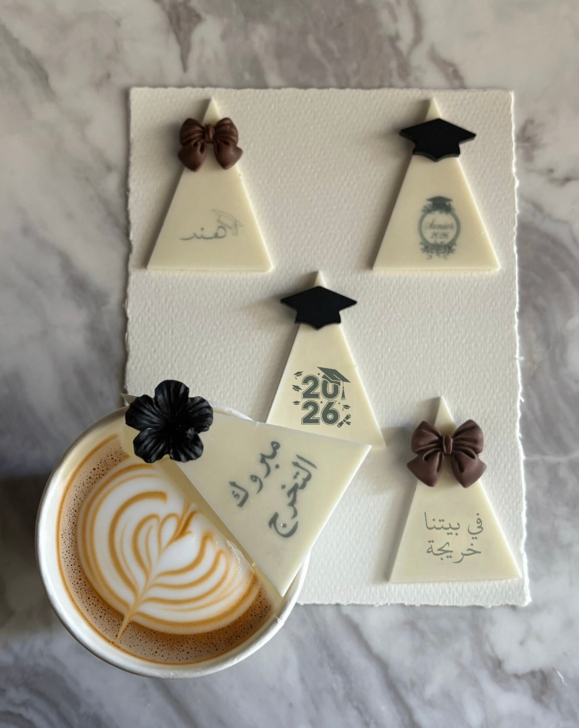 Coffee triangle decoration 20 pieces