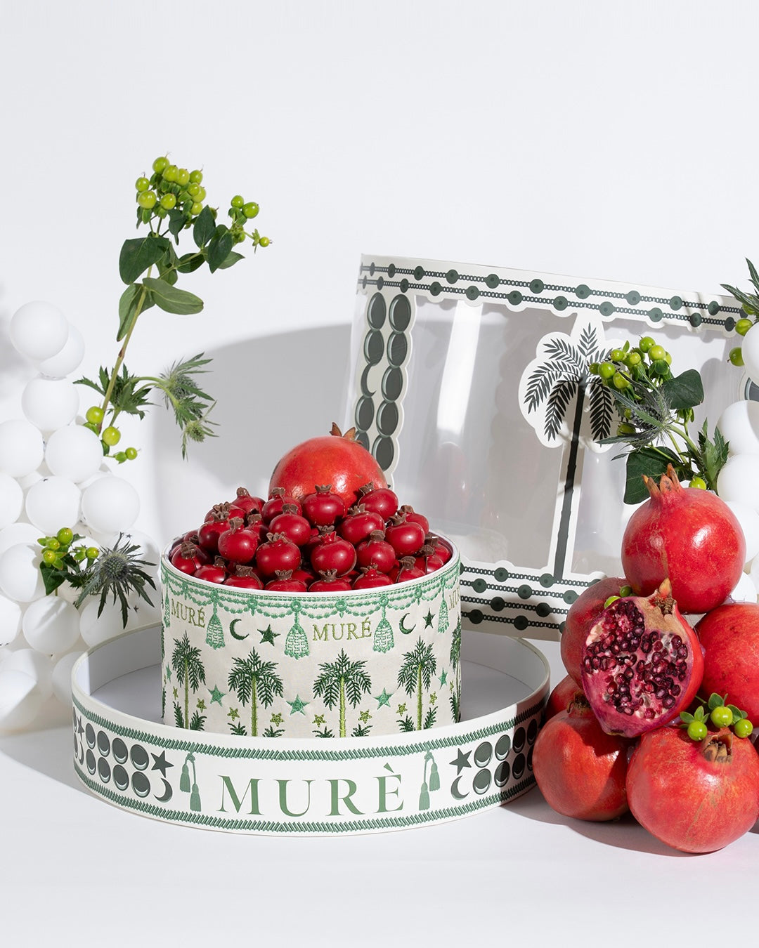 GREEN POMEGRANATE ( paper inner box not fabric)