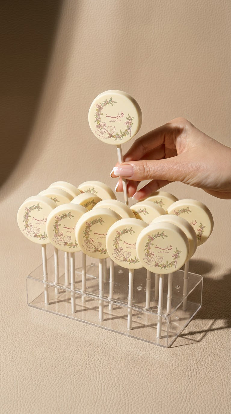 15 Chocolate lollipops with stand