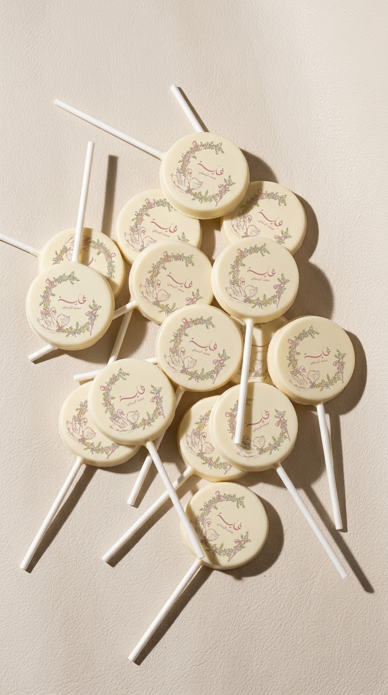 15 Chocolate lollipops with stand