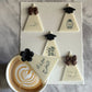 Coffee triangle decoration 20 pieces
